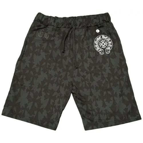 Chrome-Hearts-Cemetery-Cross-Sweatshorts-Black Chrome Hearts Cemetery Cross Sweatshorts Black