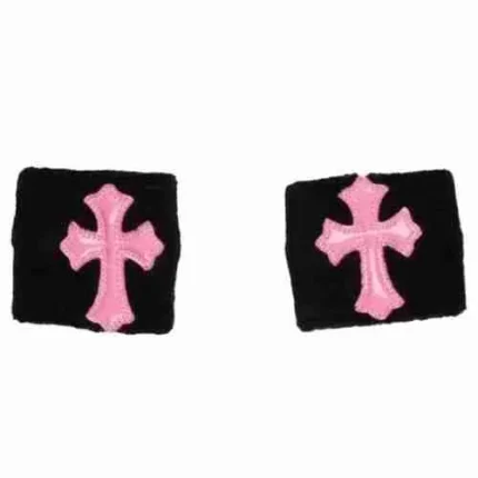 Chrome Hearts Cross Patch Wrist Bands Black