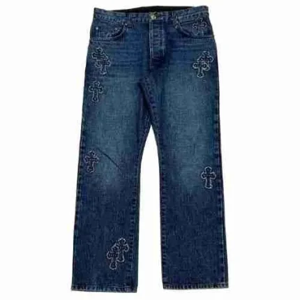 Chrome Hearts Denim Cross Patch Jeans