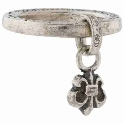Chrome Hearts Fleur De Lis Charm Ring Silver