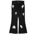 Chrome Hearts Jeans With Cross Black