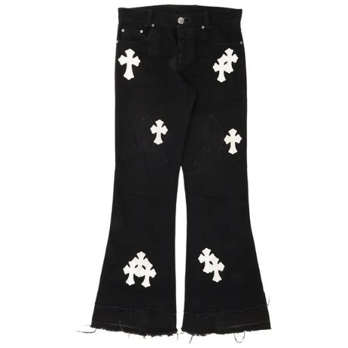 Chrome-Hearts-Jeans-With-Cross-Black Chrome Hearts Jeans With Cross Black