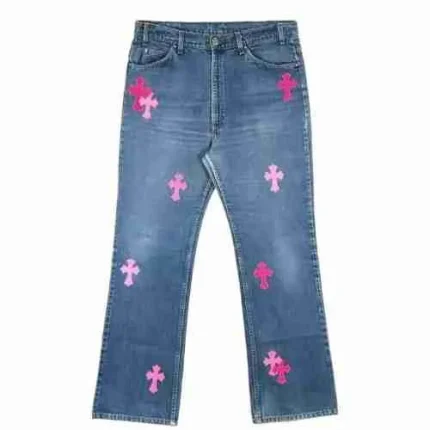 Chrome Hearts Levi’s Pink Cross Patch Jeans