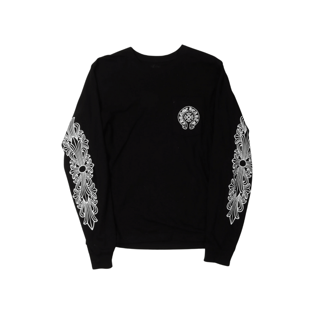 Shop Chrome Hearts clothing, rings, hoodies, jeans, and eyewear crafted with bold designs, premium materials, and signature luxury style. Chrome Hearts London Exclusive Horseshoe L/S T-Shirt Black