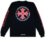 Chrome Hearts Made In Hollywood Plus Cross Long-Sleeve T-Shirt ‘Black/Red’