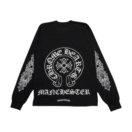 Chrome Hearts Manchester Exclusive Horse Shoe Pocket Logo T-Shirt Black