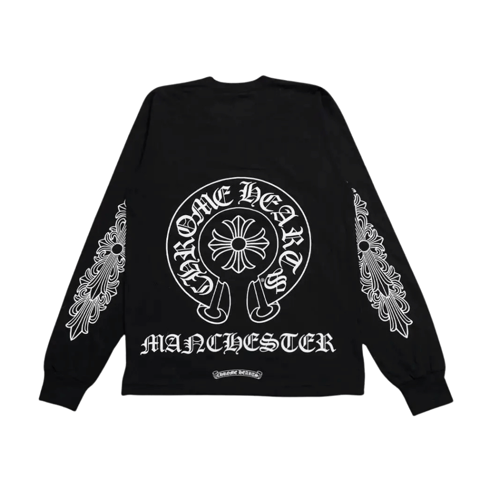 Chrome-Hearts-Manchester-Horse-Shoe-Pocket-Logo-T-Shirt-Black-B Chrome Hearts Manchester Exclusive Horse Shoe Pocket Logo T-Shirt Black