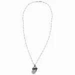Chrome Hearts Rolling Stones Necklace Silver