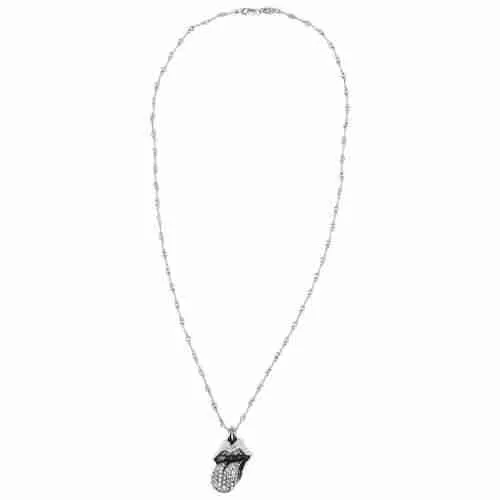 Chrome-Hearts-Rolling-Stones-Necklace-Silver Chrome Hearts Rolling Stones Necklace Silver