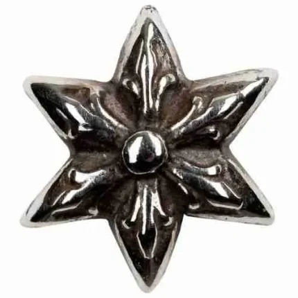 Chrome Hearts Six Point Star Stud Earring Silver