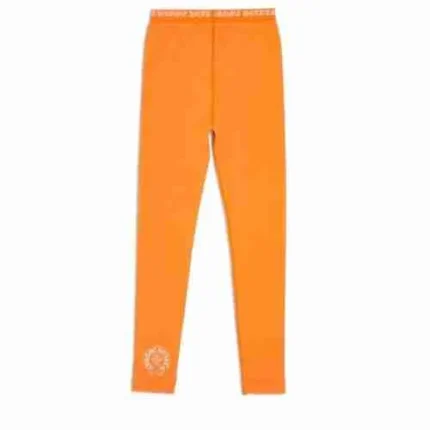 Orange Chrome Hearts Leggings