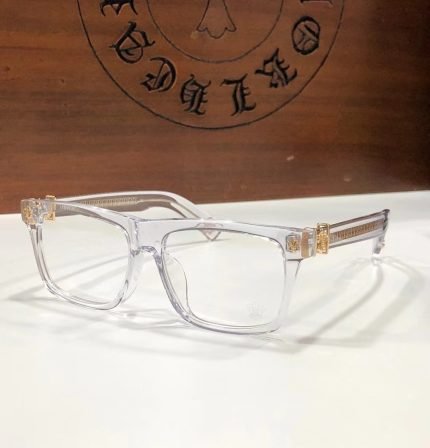 Chrome Hearts Transparent Golden Glasses