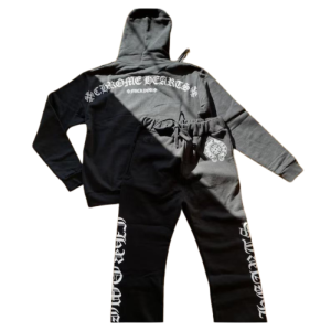 Chrome Hearts Grey and Black Tracksuit
